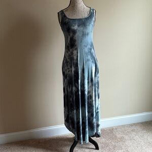 Tie-Dye Maxi Dress With Pockets